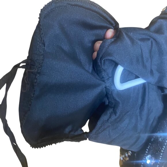 Vintage Patchouli Silk Top Womens Size L Black Sequined Party Cocktail Evening G - Picture 9 of 14